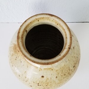 1980s Mid Century Studio Art Pottery Drip Glaze Vase, Signed image 3