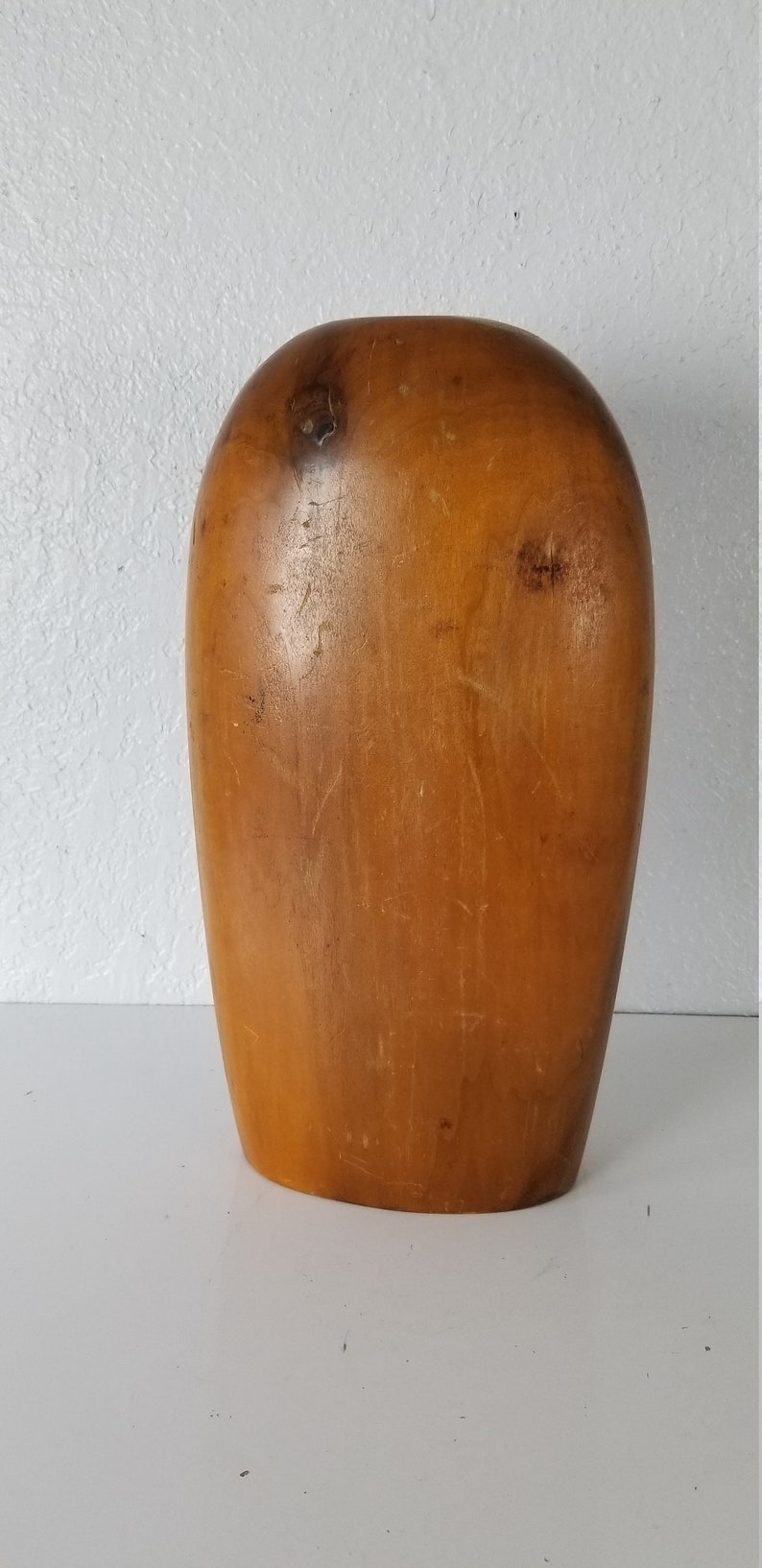 La Montagna Mid-Century Art Turned Wood Vase . image 5