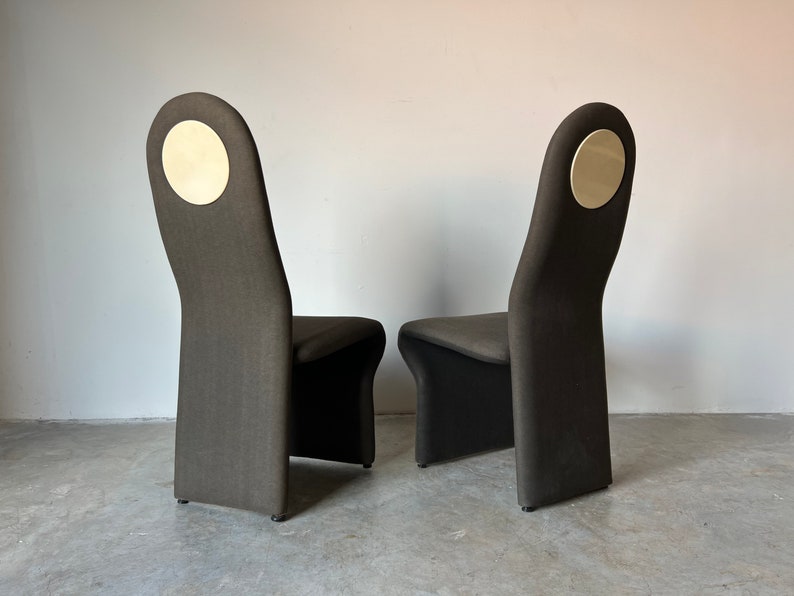 Jan Ekselius Style Postmodern Accent/ Dining Chairs by Roger Rougier a Pair image 3