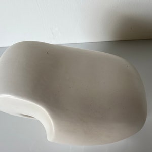 80's Modernist Azgla White Ceramic Minimalist Elephant Sculpture image 7