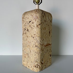 Vintage Samuel Marx Style Coral Stone Table Lamp image 3