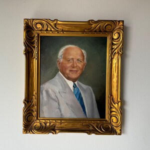 60's Ligles Original Oil Portrait Painting of an Older Man image 1