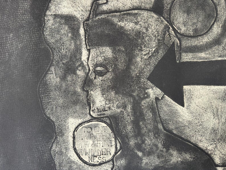 Jennifer Dickson, South African 1936 KISS Figurative Etching, Signed Etsy