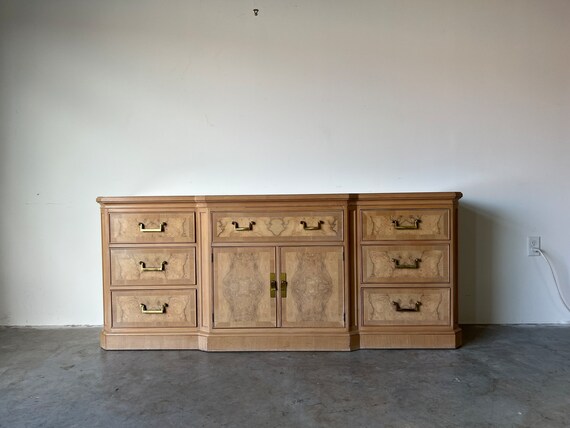 Vintage burl wood dresser deals