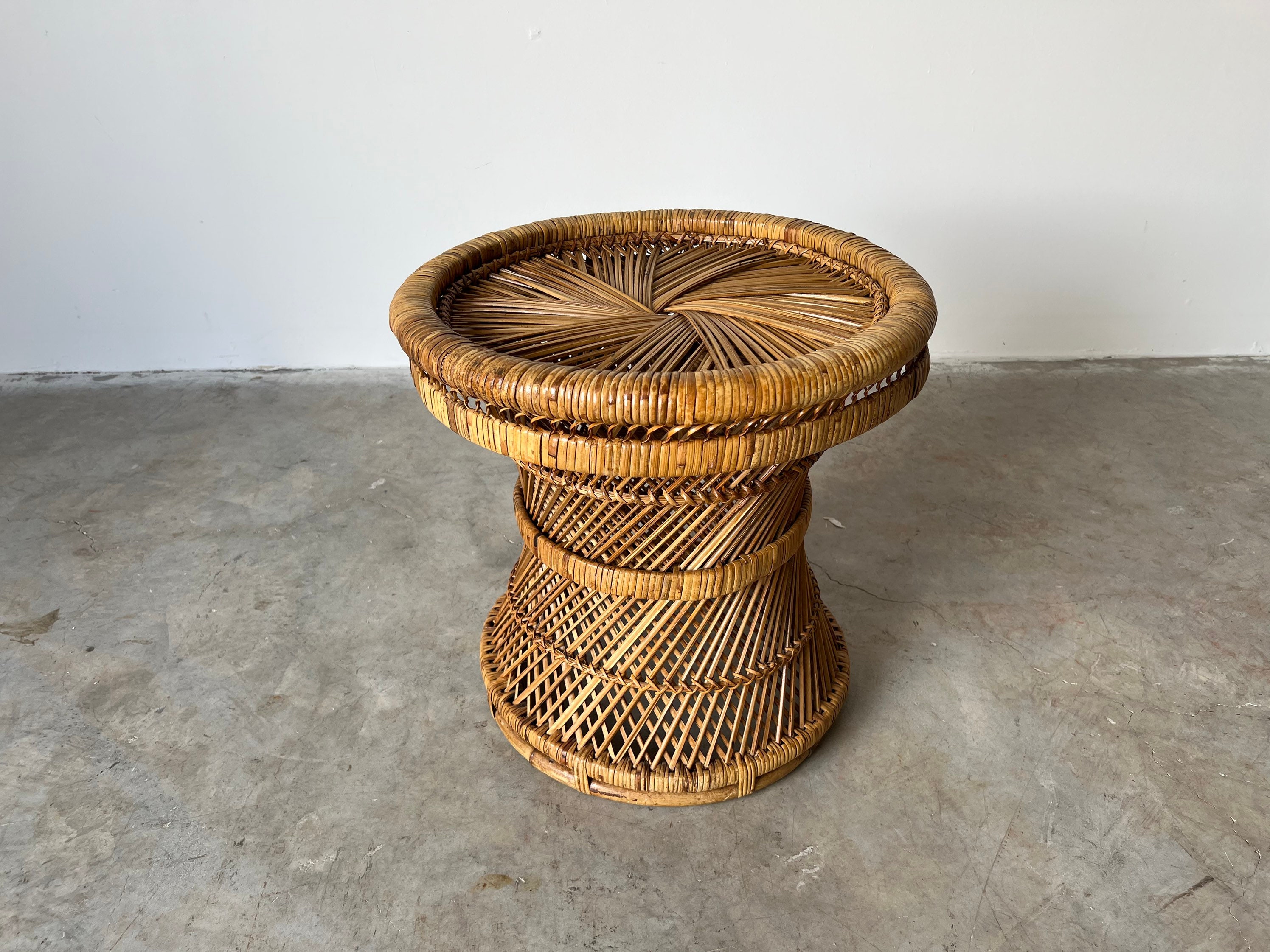 Rattan side table vintage deals