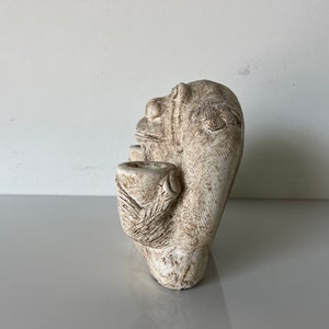 Vintage Handmade Monkey Shape Pottery Candle Holder image 8