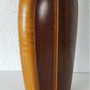 La Montagna Mid-Century Art Turned Wood Vase . image 6