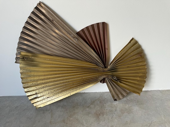Curtis Jere Modernist Fan Wall Sculpture, Signed - Etsy