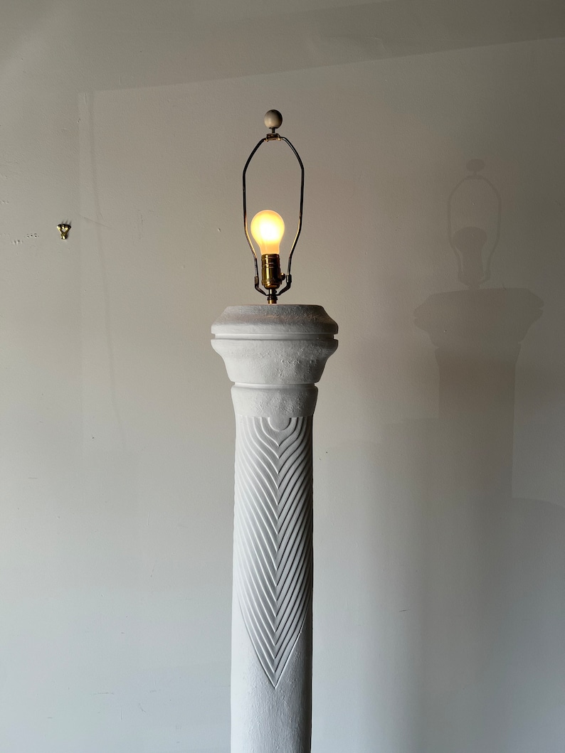 Tall Vintage Plaster Floor Lamp image 6