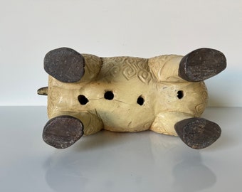 Vintage Hand Carved Wood Sheep Sculpture - Etsy 日本