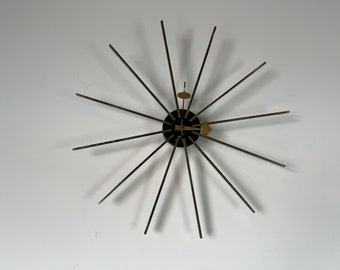 Mid-Century George Nelson & Associates Metal Spoke Wall Clock for Howard Miller