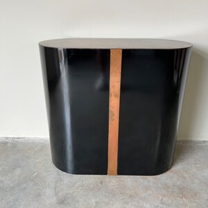 1980s Postmodern Black Laminate and Copper Dining / Console Table Base image 6