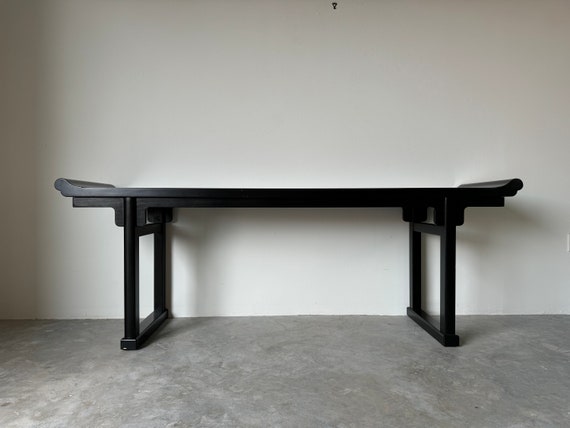 Chinese Black Lacquered Altar Table Chinese Black Lacquered Altar Table