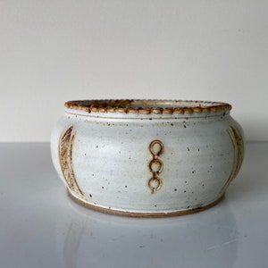 Vintage Organic Speckled Glazed Pottery Bowl image 4