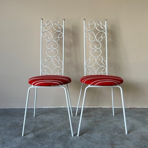 Mid-Century Arthur Umanoff Granola Bistro Dining Chairs Pair image 1