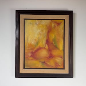 70&#39;s Mid-century  Expressionist Abstract Oil on Canvas Painting by Bloom