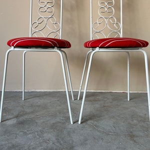 Mid-Century Arthur Umanoff Granola Bistro Dining Chairs Pair image 2