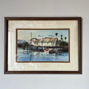 Michael J. Weber &quot;Southern Sea Food &quot; Watercolor Painting