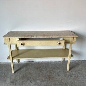Italian Two Tier Console Table With Travertine Marble Top image 5