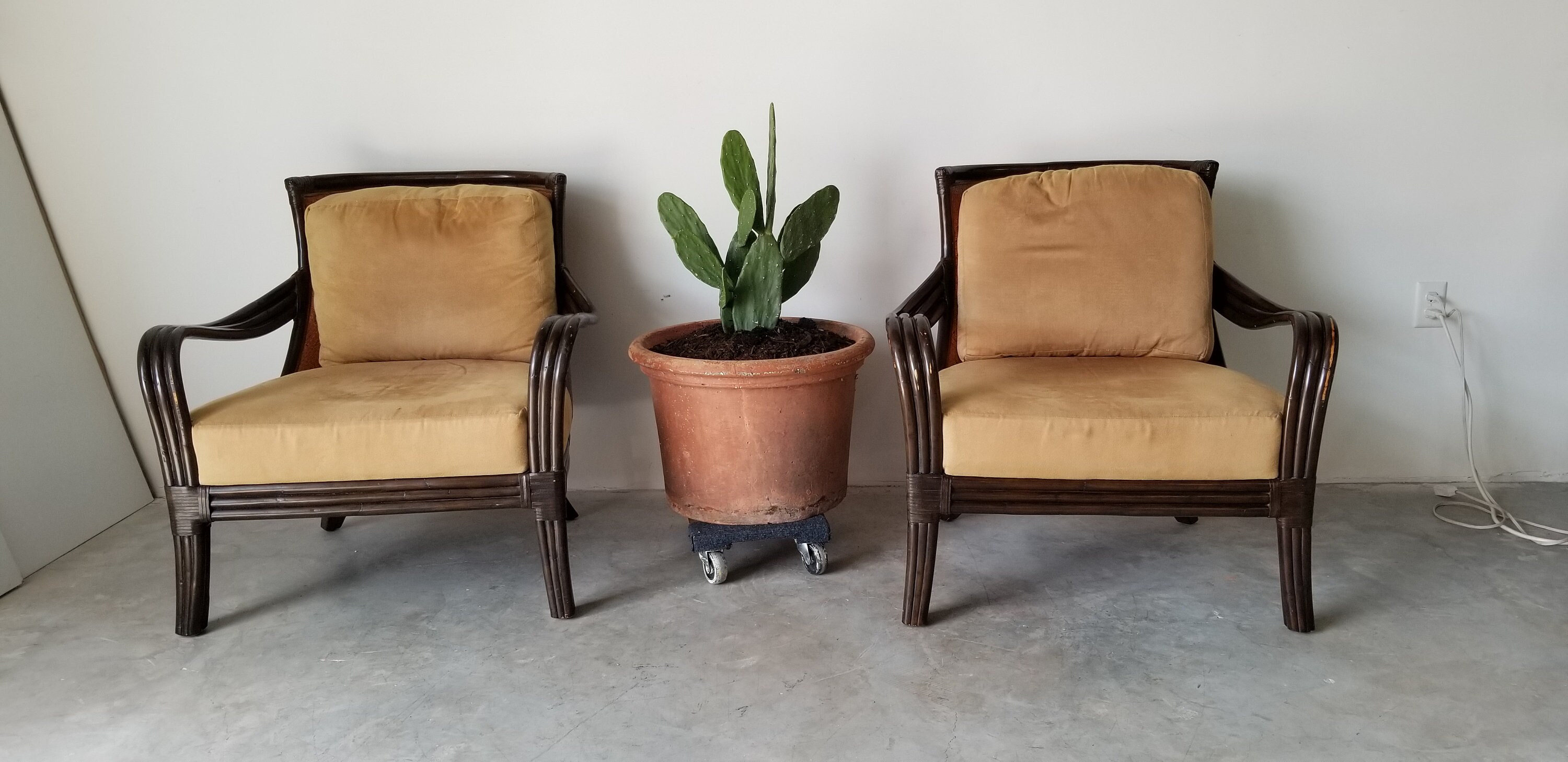 Vintage Palecek of San Francisco Rattan Lounge Chairs a Pair. Etsy