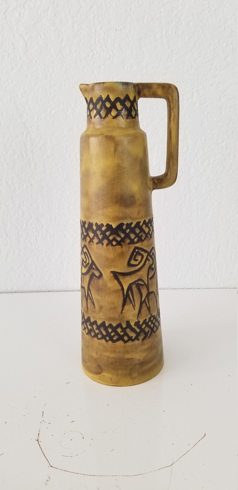 Mid-Century West Germany Decorative Ceramic Jug / Vase . image 3