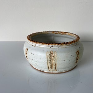 Vintage Organic Speckled Glazed Pottery Bowl image 6