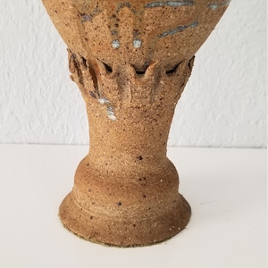 1970s Mid-Century Art Studio Pottery Pedestal Bowl image 3