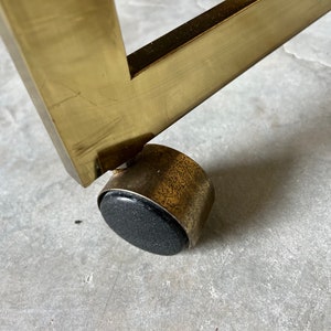Milo Baughman for Design Institute of America Brass Desk / Club Chair With Casters image 8