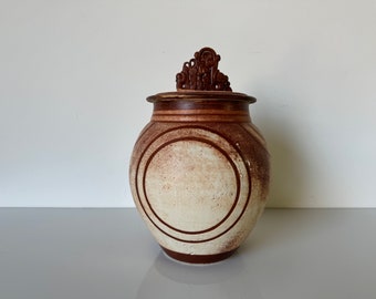 1990's Ellie Studio Pottery Jar With Lid