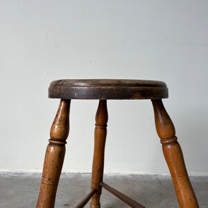 Vintage French Country Style Three Legged Stool image 9