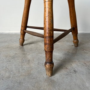 Vintage French Country Style Three Legged Stool image 5