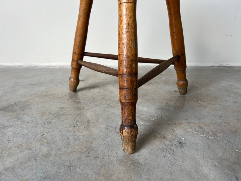 Vintage French Country Style Three Legged Stool image 5