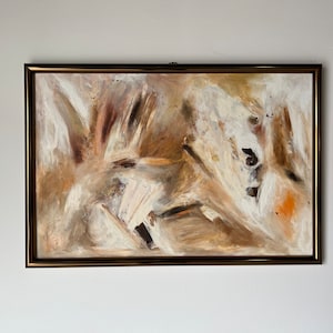 Mid- Century Expressionist Abstract Painting, Signed