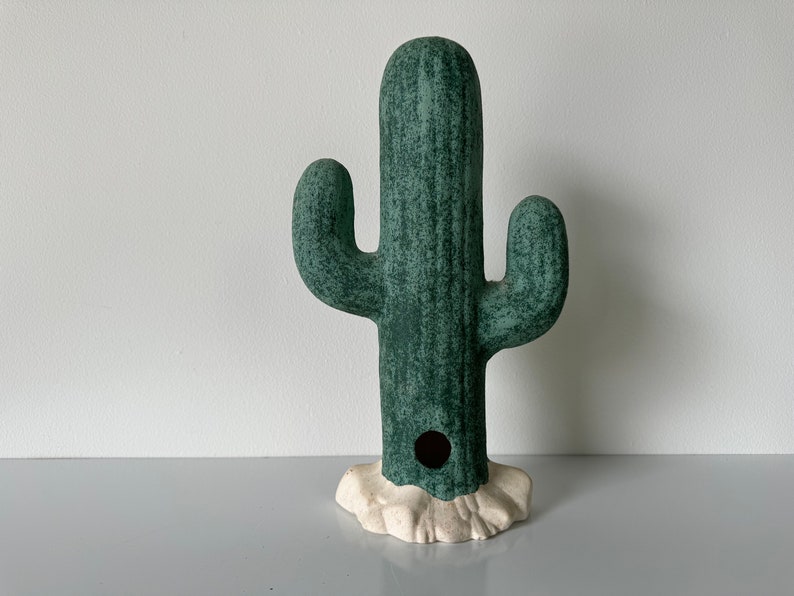 Vintage Southwestern Ceramic Cactus Sculpture image 5