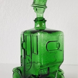 1960's Italian Emerald Green Glass Car Decanter . image 2