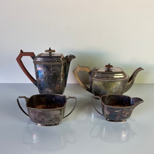Art Deco Silver Plate Tea Set of 4 image 4