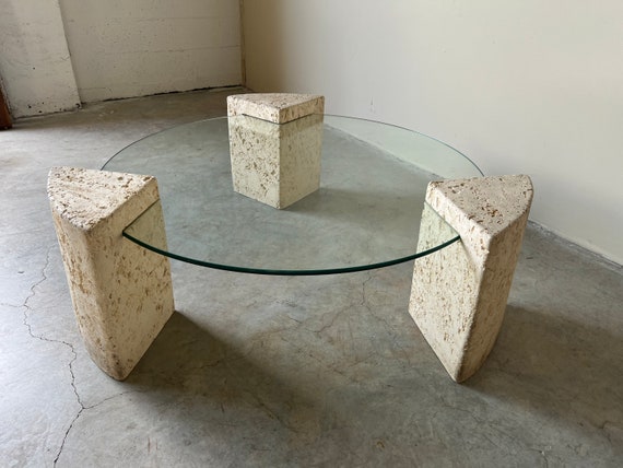 Stone and glass side table deals