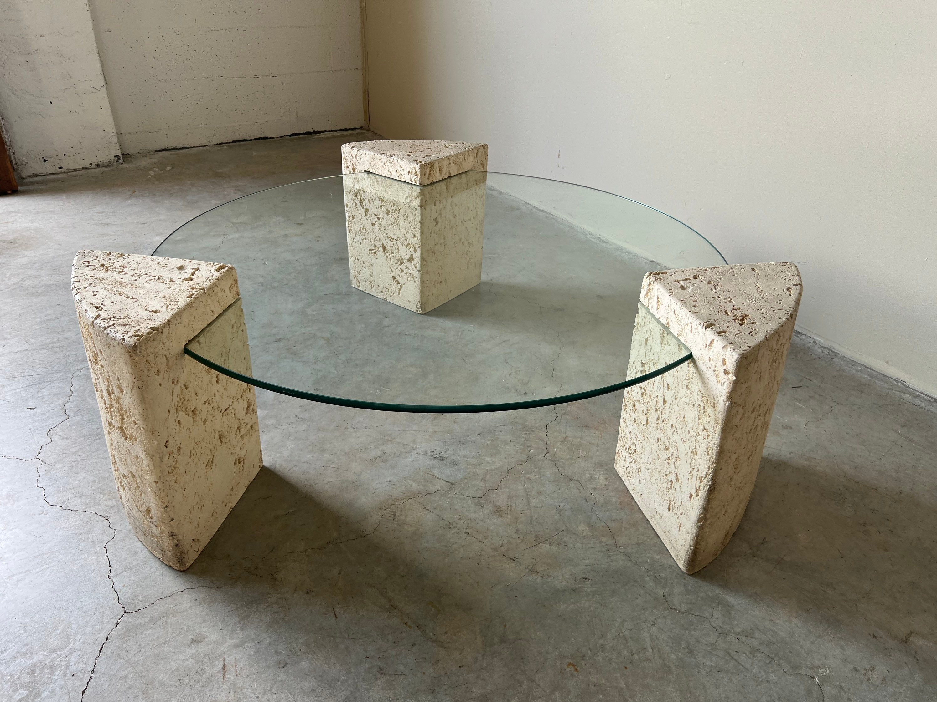 Stone glass coffee table outlet