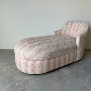 Vintage Hollywood Regency Style Upholstered Chaise Lounge image 2