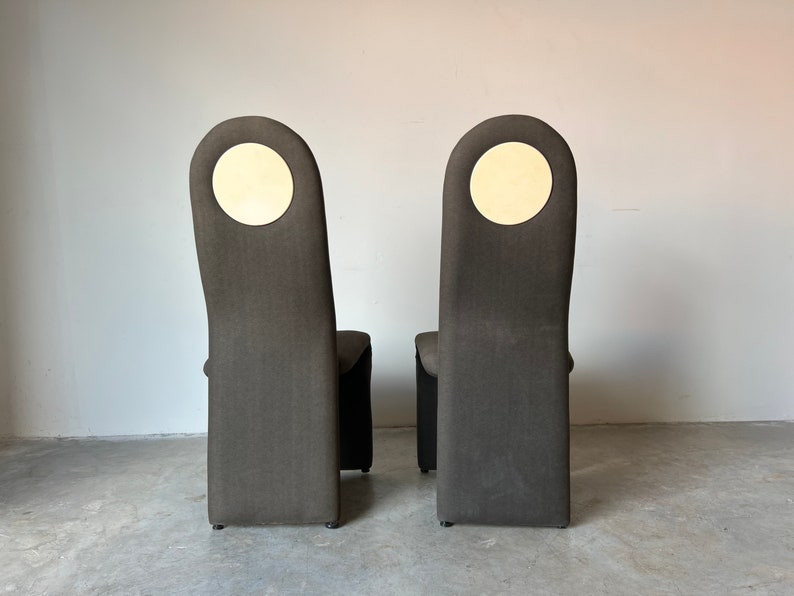 Jan Ekselius Style Postmodern Accent/ Dining Chairs by Roger Rougier a Pair image 4