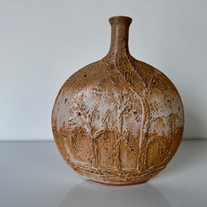Mid- Century  Sladek  Organic Earth Tone Art Bud Pottery Vase