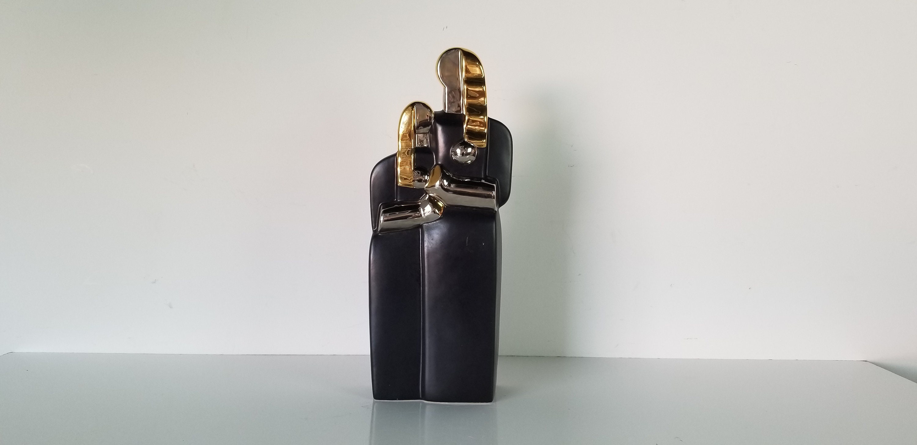 1990s Modernist Art Ceramic Sculpture.