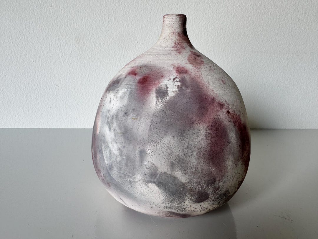 Vintage Handmade Raku Pottery Vase by Nason - Etsy
