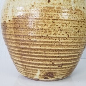 1980s Mid Century Studio Art Pottery Drip Glaze Vase, Signed image 4