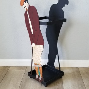 1990s Curtis Jere Style Golfer Man Design Handmade Umbrella Stand image 3