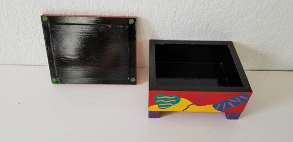 Postmodern Artistic Hand Painted Decorative Box . - image 7