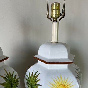 Palm Beach Hollywood Regency Ginger Jar Form Ceramic Table Lamps a Pair image 6