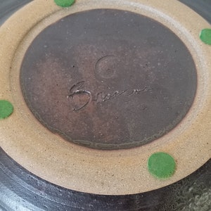 Mid-Century Brinor Stoneware Pottery Decorative Round Plate image 8