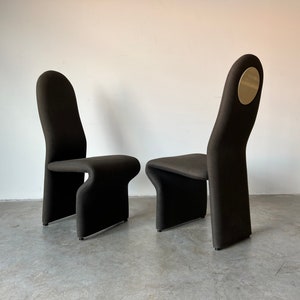 Jan Ekselius Style Postmodern Accent/ Dining Chairs by Roger Rougier a Pair image 1