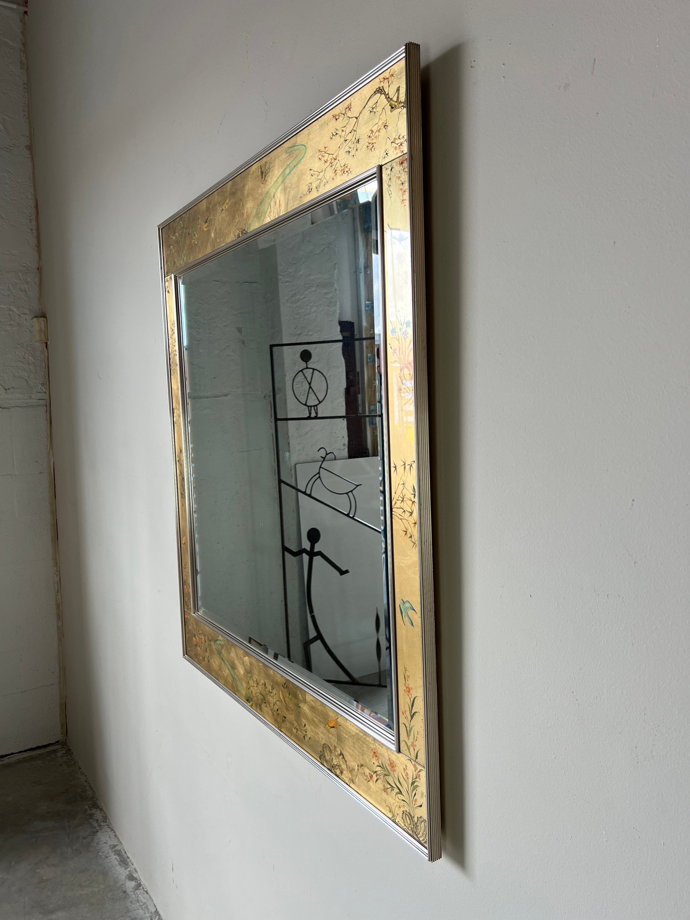 1980's La Barge Chinoiserie J. Beukema Wall Mirror, Signed